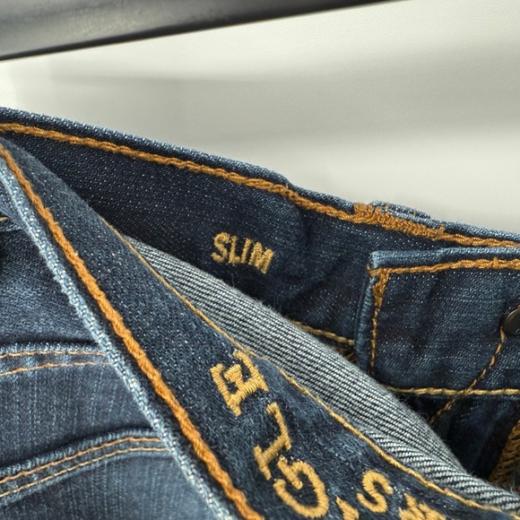 American Eagle Outfitters Slim Fit Mens Jeans Dark Wash Size 26x28 Core Flex - Picture 5 of 7